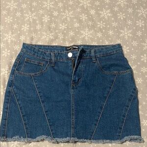 Fashion Nova Classic Blue Mini Skirt